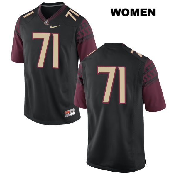Women's NCAA Nike Florida State Seminoles #71 Brock Ruble College No Name Black Stitched Authentic Football Jersey XOS8869NV